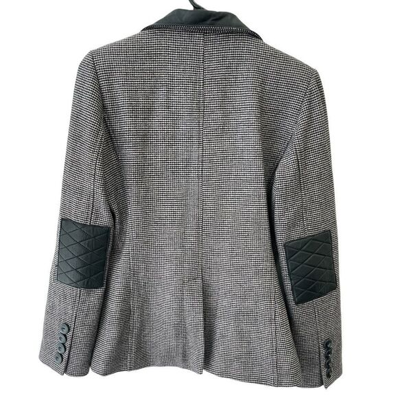 AS by DF Black and Tan Wool Blend Houndstooth Blazer - Picture 4 of 14